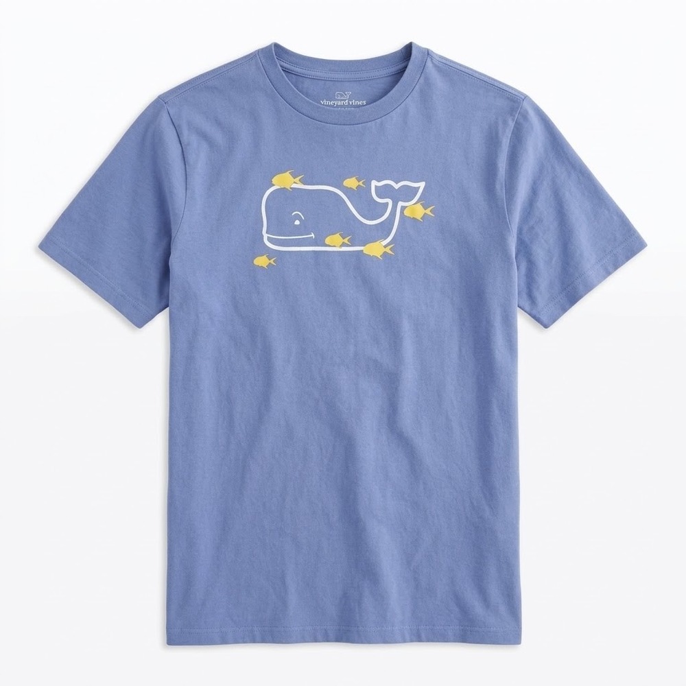 Vineyard Vines Kids Whale Graphic T-Shirt Light Blue Youth XL (18)
